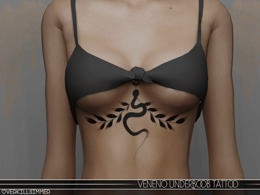 Скриншот мода Тату Veneno Underboob